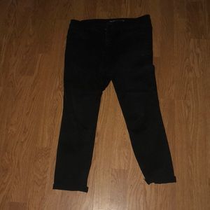 Black Express Jeans Cropped Legging Low Rise